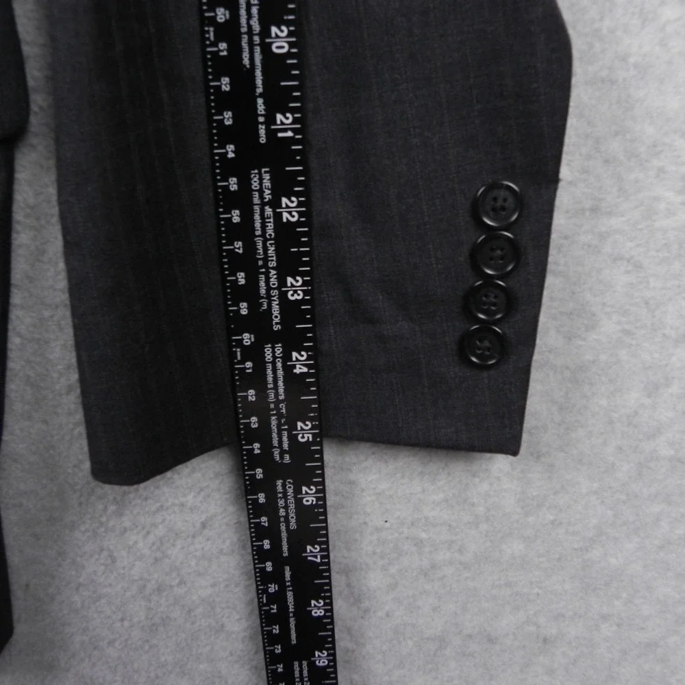 Jos A Bank Blazer Mens 43R Signature Wool 2-Button Suit Jacket Coat Gray Striped
